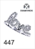 3Diamonds Love Shape Platinum Plated Ring For Women With Zircon Stone - Silver