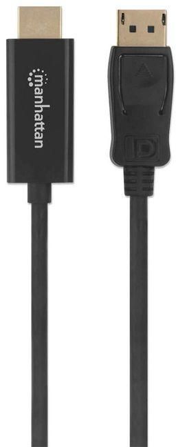 Manhattan 152679 Display Port Male To HDMI Male Cable 1.8M (6 Ft.) - Black