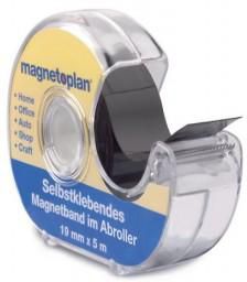 MagnetoPlan Magnetic Tape in Dispenser, Self Adhesive 19mm x 5m