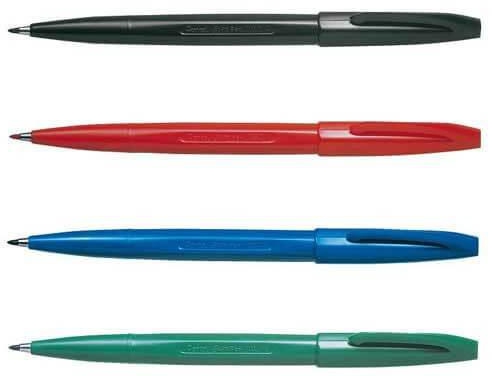 Pentel S520 Fiber Tip Sign Pen - 2mm, Assorted (Pack of 72)
