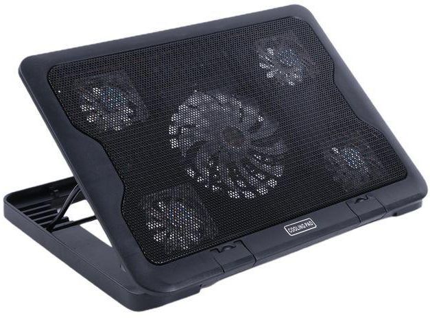 5 Quiet Blue LED Fans Gaming Laptop Cooler Stands