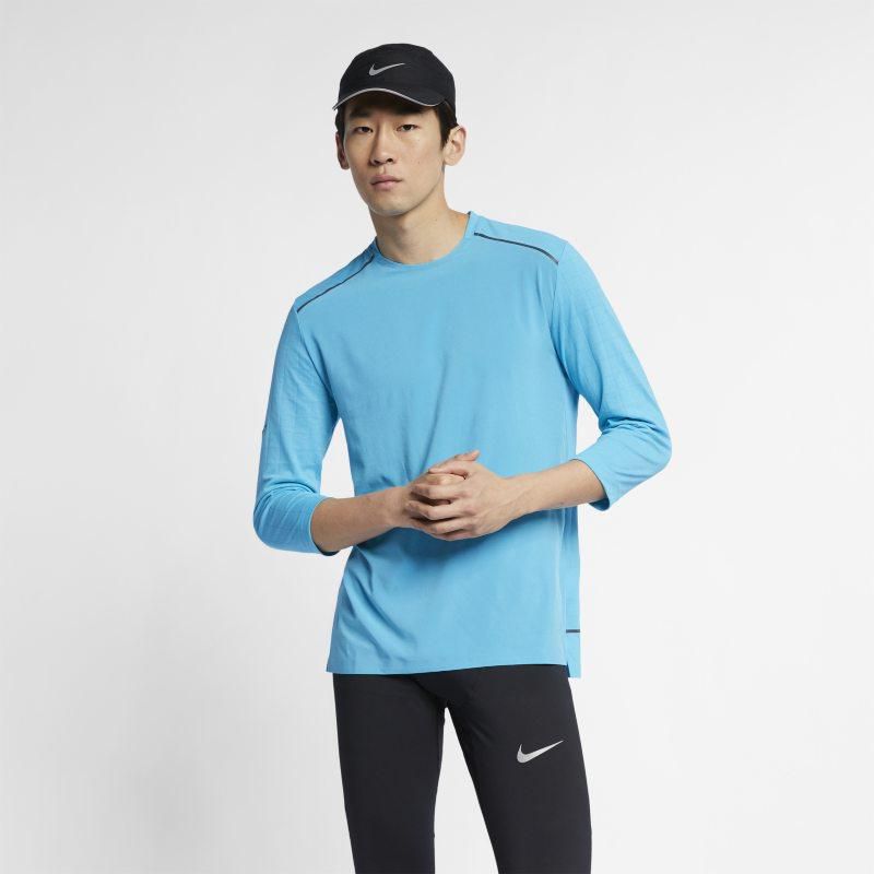 Nike Rise 365 Tech Pack Men's 3/4-Sleeve Running Top - Blue