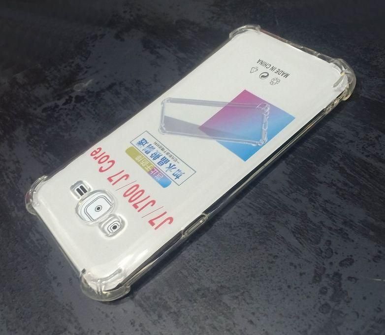 Anti-Shock Back Cover For Samsung Galaxy J7 & Samsung Galaxy J7 Core - Transparent