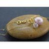 Vera Perla 18k Solid Gold 7mm Purple Pearl and CZ Solitaire Pendants Necklace