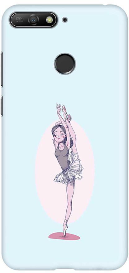 Matte Finish Slim Snap Basic Case Cover For Huawei Y6 Prime (2018) Flying Ballerina