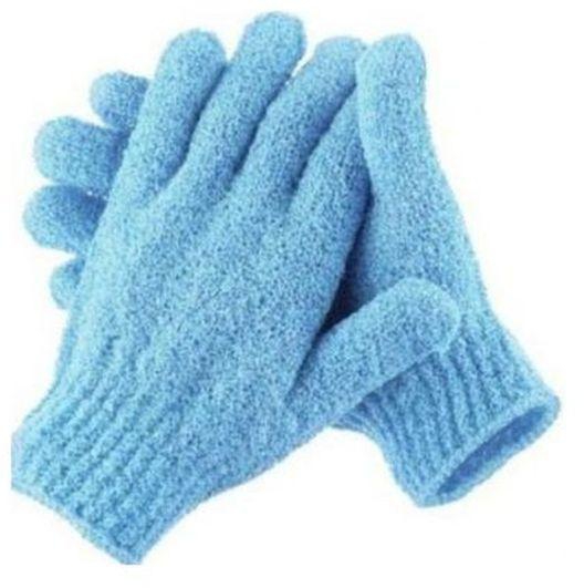 Bathing Gloves, Exfoliating Gloves - Blue.