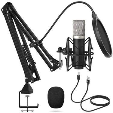 Professional Cardioid Microphone With Adjustable Scissor Arm And Shock Mount