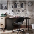 LAGKAPTEN / ALEX Desk - black-brown/black 140x60 cm