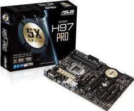 Asus H97-PRO Socket 1150 - 4 x DIMM, Max. 32GB, DDR3 1600/1333 MHz Motherboard