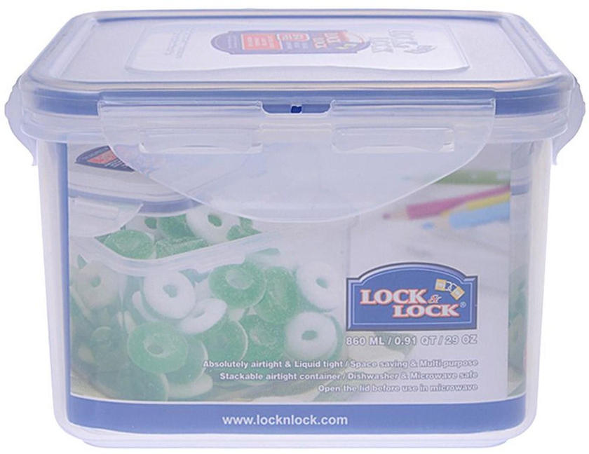 Lock And Lock Square Food Container - 860 Ml - Clear