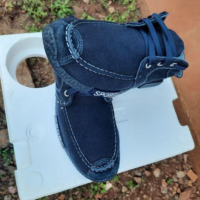 Fashion Blue Denim Canvas Shoes For Men-Small Fittting