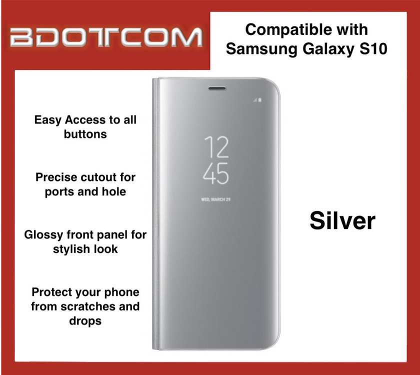 Bdotcom Clear View Samsung Galaxy S10 Case (4 Colors)