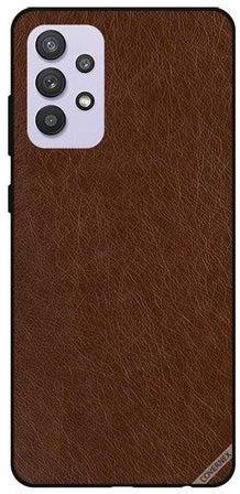 Leather Pattern Protective Case Cover For Samsung Galaxy A32 5G Brown