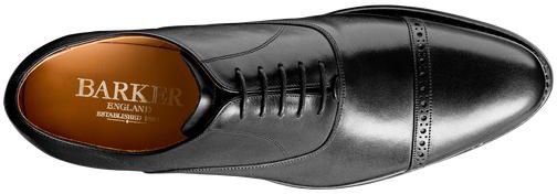 Barker Burford  Smart toe-cap Oxford Shoe  -Black Calf