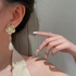 Jewelry925 silver needle camellia flower earrings necklace pearl pendant light luxury earrings