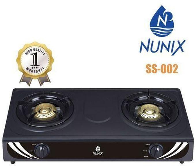 Nunix Two Burners Table Top Gas Cooker Stainless Steel