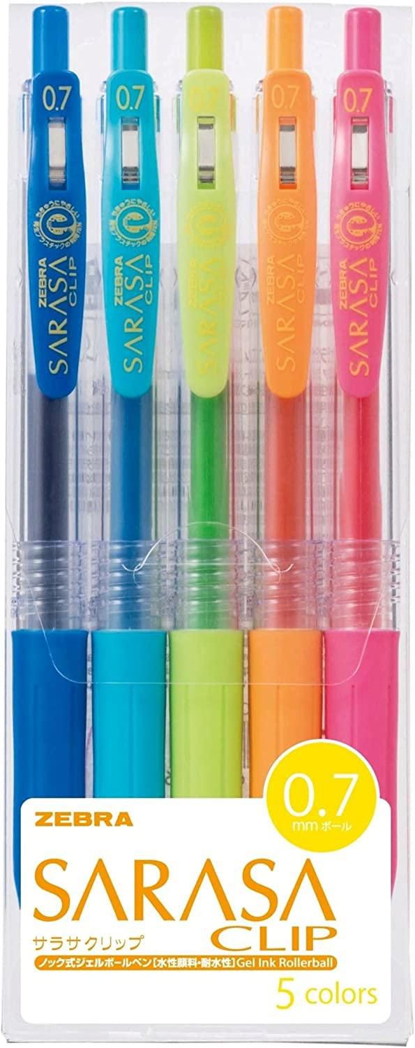 مجموعه أقلام زيبرا ساراسا مكونة من 5 قطع متعدد الألوان