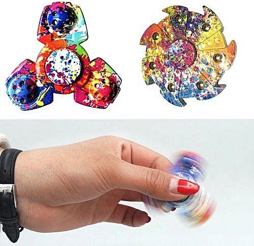 Bluelans 2Pcs Colorful EDC Fidget Hand Spinner Focus ADHD Autism Finger Toy