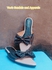 Fashion Black Bow Tie Sandals.