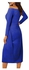 Women's New Fashion Solid Color One-line Shoulder Slit Dress