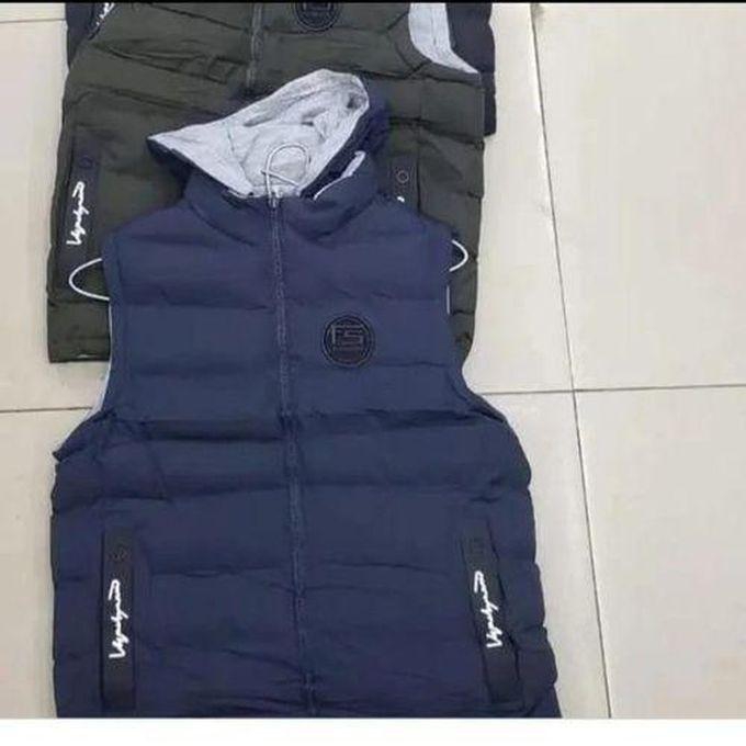 Fashion Half Coat / Puff Jacket (double Sided) - Blue