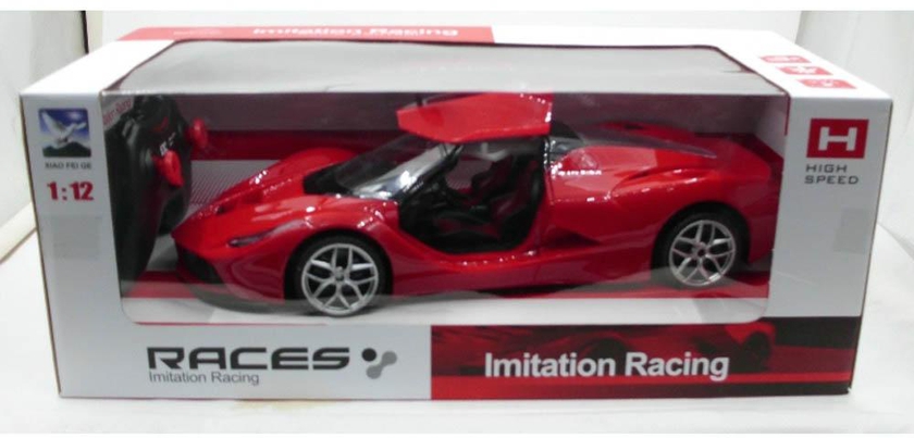 Imitation Racing - 1:16 Red Full Function Remote Control Car With Light 2Color(Rechargeable)- Babystore.ae
