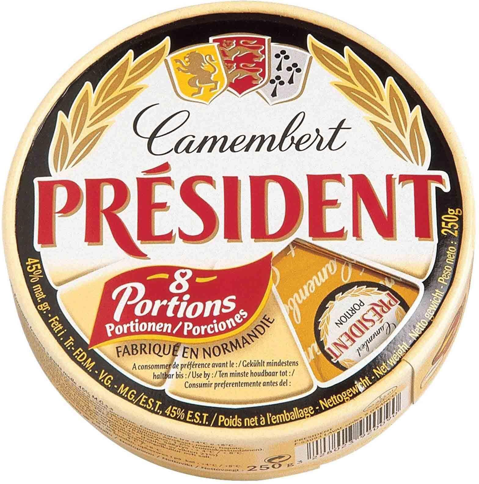 President Camembert Cheese Portions 250g