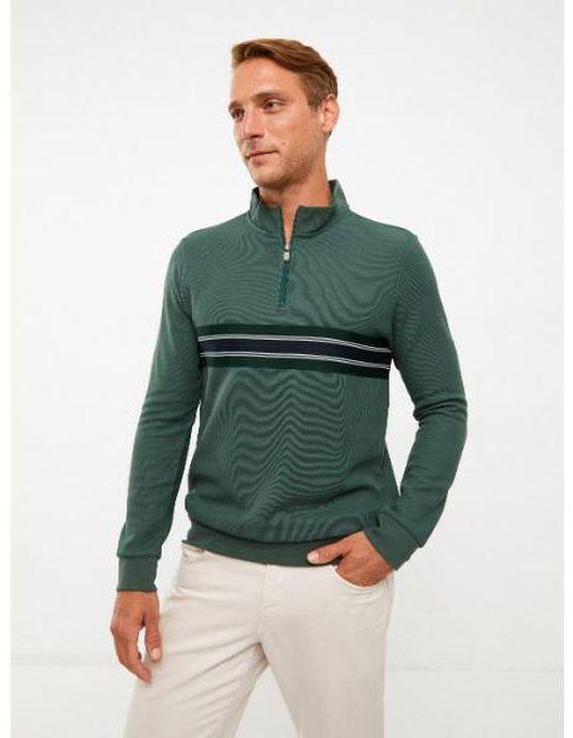 LC Waikiki Zippered Stand-Up Collar Long Sleeve Men's Sweatshirt