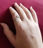 Handmade Ring In Silver Plated And Cubic Zirconia Jewelry - Free Size