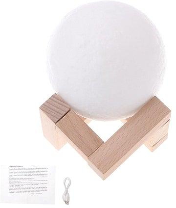 3D Moon Lamp White