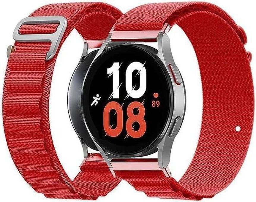 20mm Loop Band Compatible with Samsung Watch 4 5 5 Pro / S2 Classic/Active 2 40mm 44mm/Amazfit GTS 3/GTS 4 Mini/Bip 3/Pro/GTS 2 Mini/GTS 2e/Next store (Red)