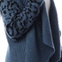 Zodiac Lace Up Knitted Cardigan With Black Touch - Petroleum