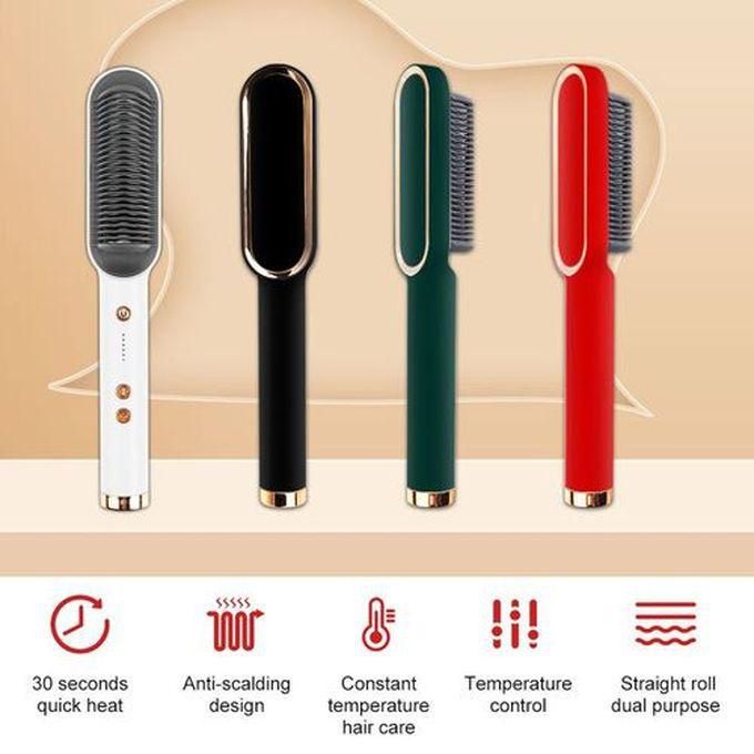 Generic Electric Hair Straightener Brush Iron Hot Comb