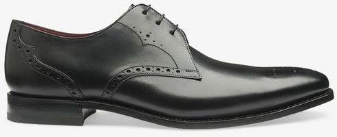 LOAKE Hannibal Derby Brogue shoe - Black Calf