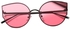 Duoya Femmess Colours Vintage Cat Eye Mirror Stylish Brand Retro Classic SunDes Lunettes -Red