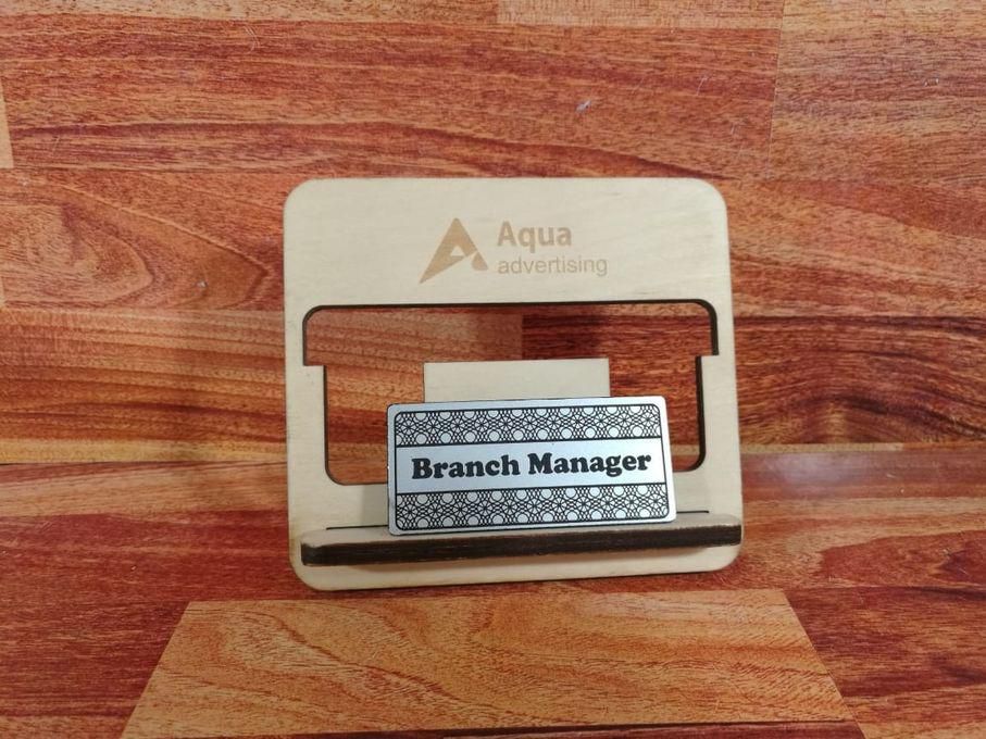 Branch Manager Name Tag - Grey