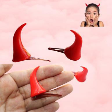 Devil Horns Hair Clip Halloween Cosplay Costume Headwear Accessories Party Dress Up