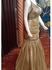 STYLISH TALL PARTY DRESS. HIGH QUALITY. METALLIC GREEN. IMPORTED