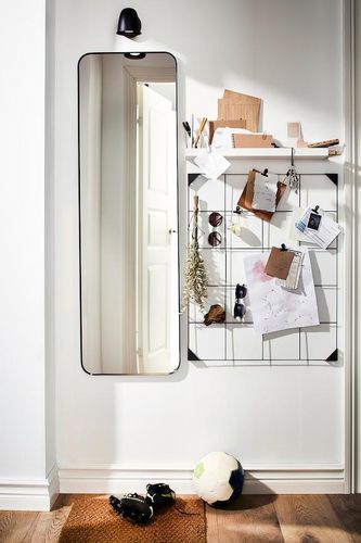 LINDBYN مرآة, أسود, ‎40x130 سم‏ - IKEA