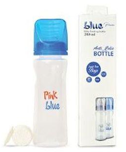 Pink Blue Baby Bottle 240 Ml Without A Handle Premium