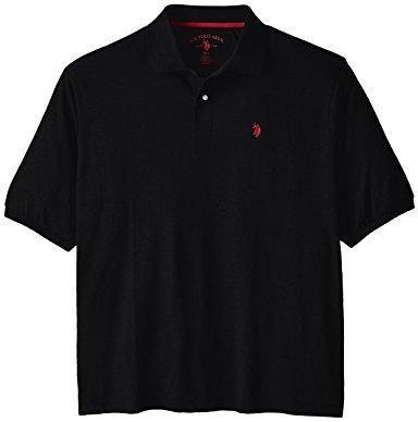 U.S. Polo Assn. Black Cotton Shirt Neck Polo For Men