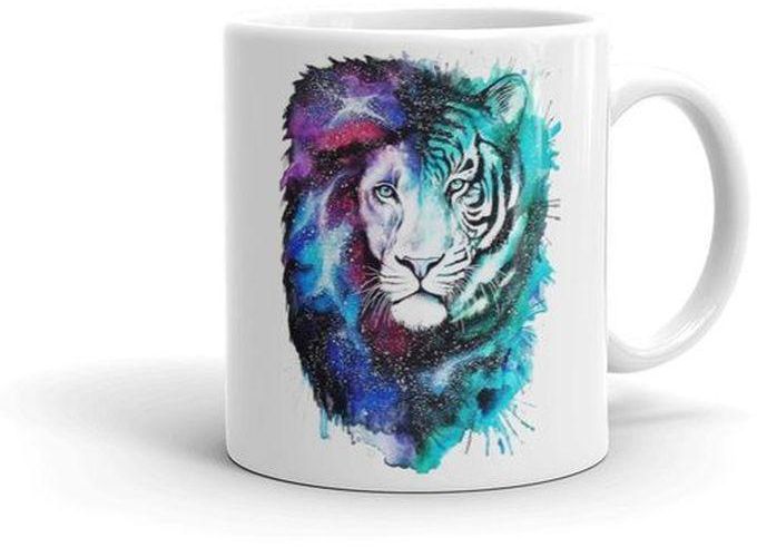 Lion Art Mug - White