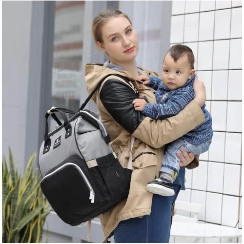 Multifunctional Baby Diaper Bag With Stroller Hooks 