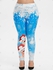 Plus Size Christmas Snowflake Cat Print Leggings - 1x