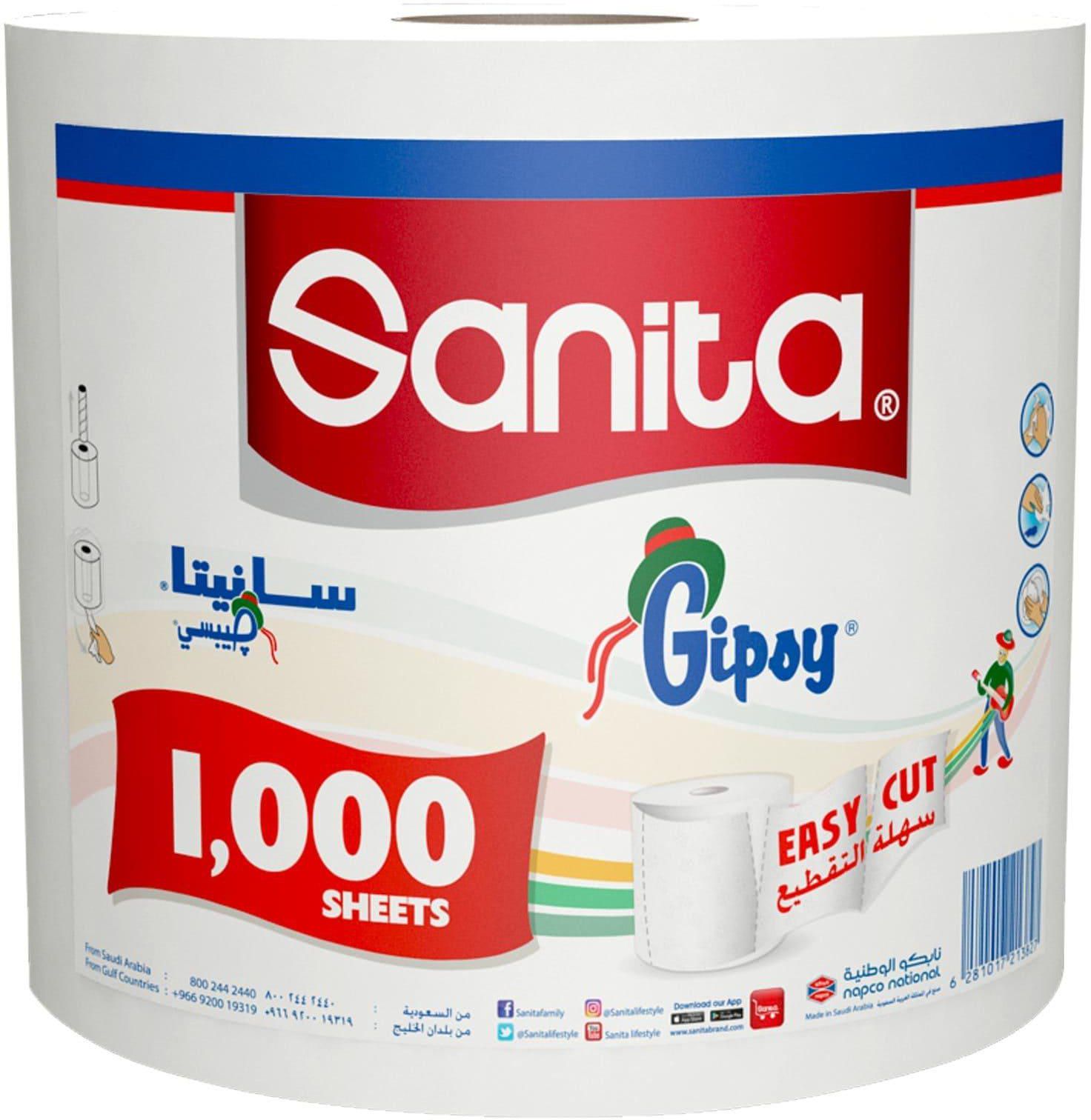 Sanita gipsy maxi roll 1000 sheet