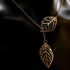 Fashion Jewelry Leaf Pendant - Women Necklace - Gold