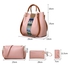 4 In 1 Women Bag Crossbody Bag Handbag Underarm Bag Ladies Sling Purse Tote Hobo Bag Female Messenger Shoulder Bag Wallet Satchel - Pink