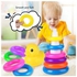 Stacking Rings Tower Early Learning Educational Toy For Toddlers & Babies - Color May Vary