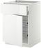 METOD / MAXIMERA Base cab f hob/drawer/2 wire bskts - white/Ringhult white 60x60 cm