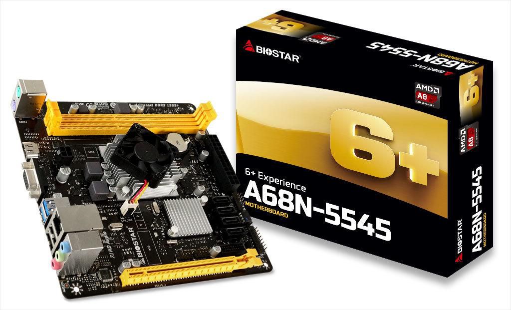 Biostar Motherboard A68N-5545 AMD A8-5545 Quad Core APU VGA HDMI DDR3
